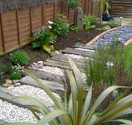 Garden landscaping, Middleton-on-Sea, West Sussex